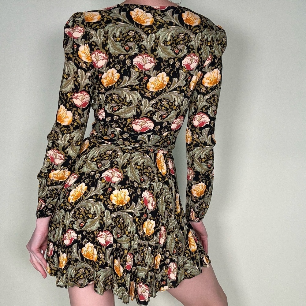 Ecoté Floral Wrap Mini Dress - Picture 2 of 5